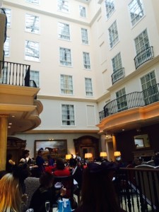 The atrium full of American women (you can see some of the crazy hats in the distance)